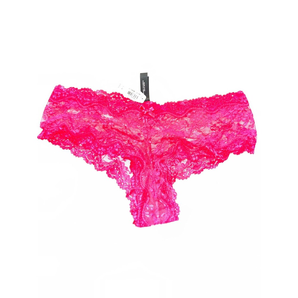Bundle VS lace panties Victoria Secret large cheeky tanga hot pink, black, blue
